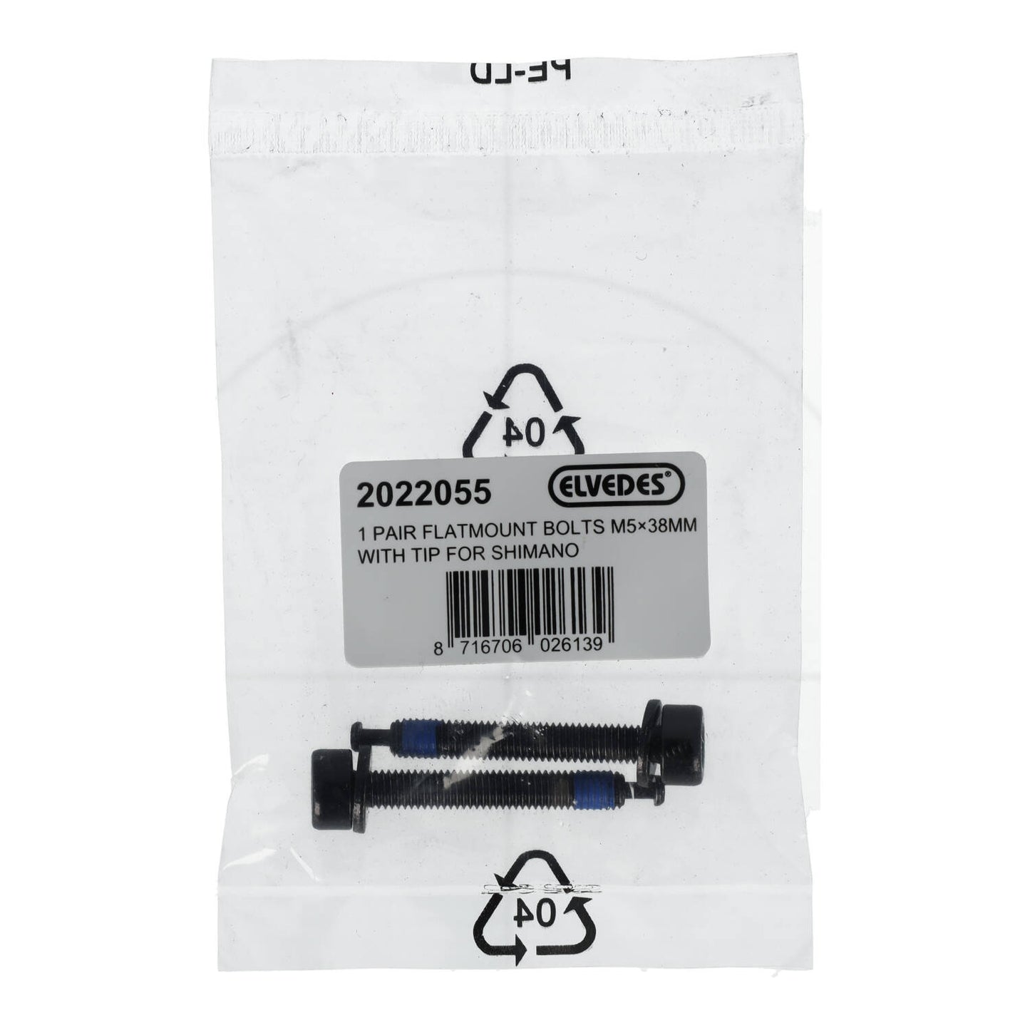 ELVEDES FM Shimano M5x38 Tipo C Tornillo montaje pinza trasera