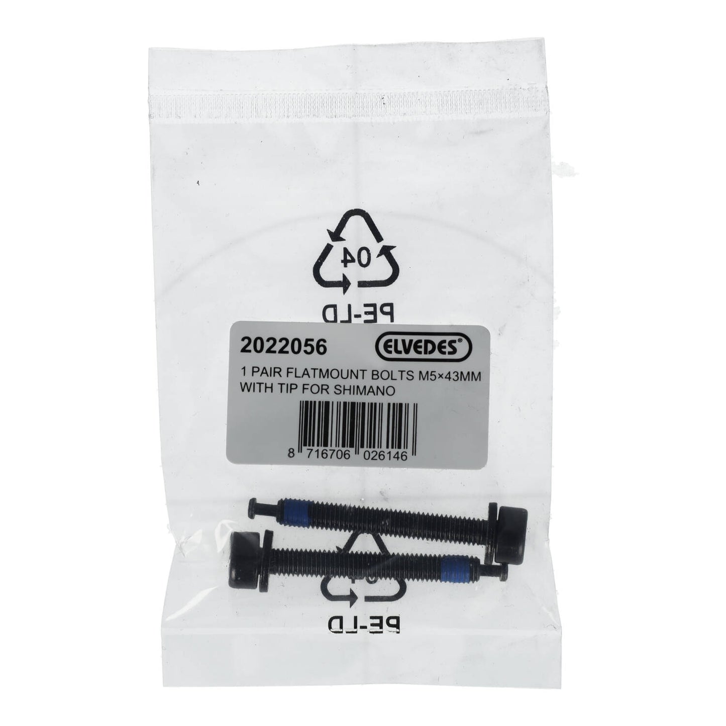 ELVEDES FM Shimano M5x43 Tipo C Tornillo montaje pinza trasera