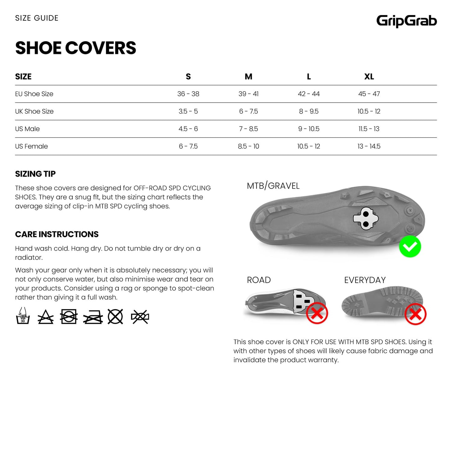 Cubrebota GRIPGRAB EXPLORER WATRPROOF GRAVEL Negro