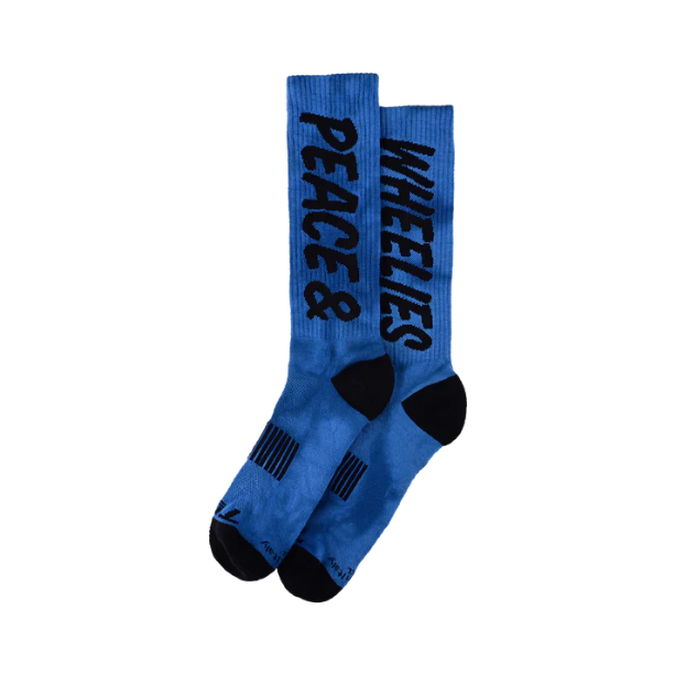 Troy Lee Design PERFORMANCE PEACE & WHEELIES Calcetines Azul