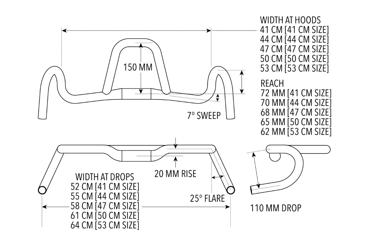 Manillar Gravel REDSHIFT KITCHEN SINK + LOOP Elevación de 20 mm