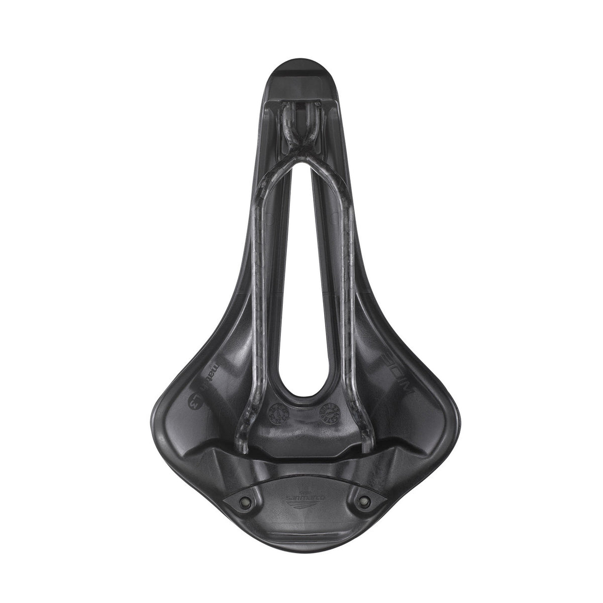 Sillín SAN MARCO Shortfit 2.0 Carbon FX Pro Series L3 - vista inferior