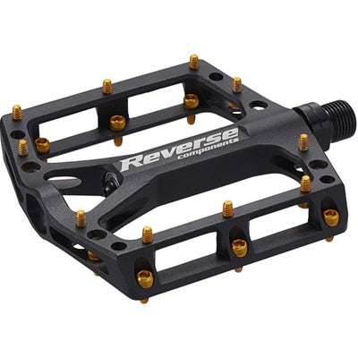 REVERSE COMPONENTS BLACK ONE pedales planos Negro/Oro