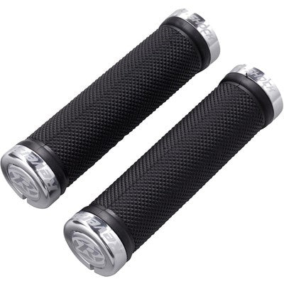 Reverse Components Puños R-SHOCK Lock-On Negro/Plata