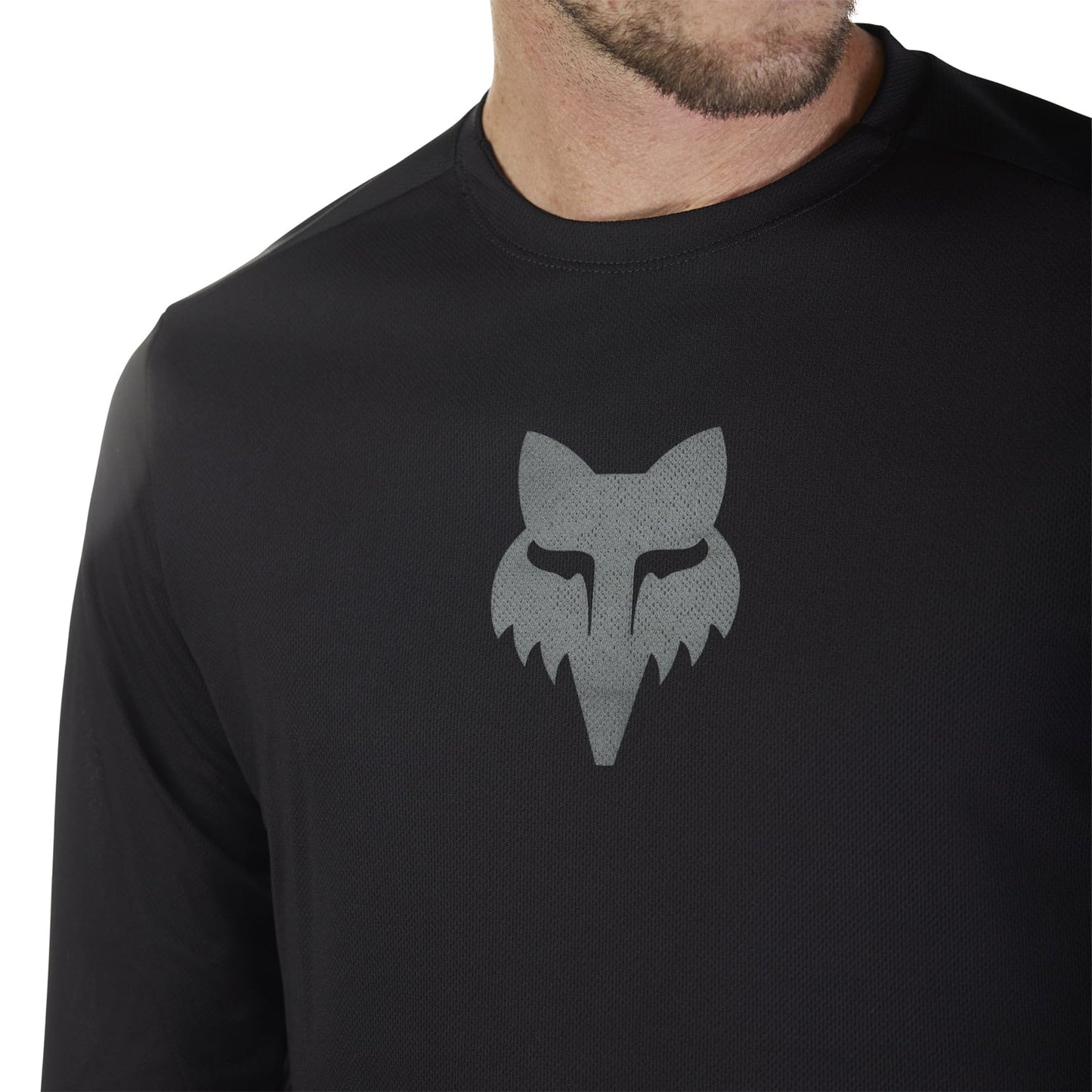 Maillot manga larga FOX RANGER HEAD Negro 2025