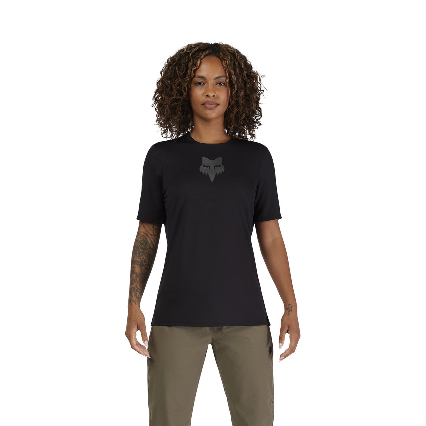 Maillot Mujer FOX RANGER HEAD Manga Corta Negro 2025
