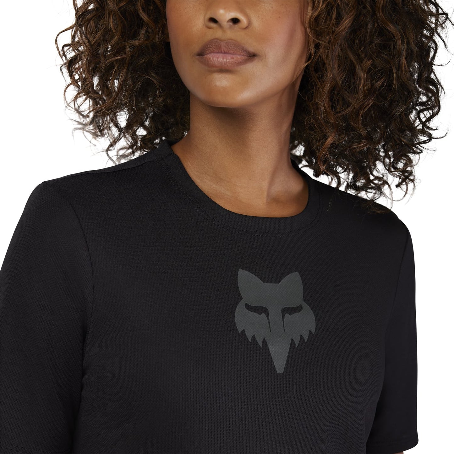 Maillot Mujer FOX RANGER HEAD Manga Corta Negro 2025