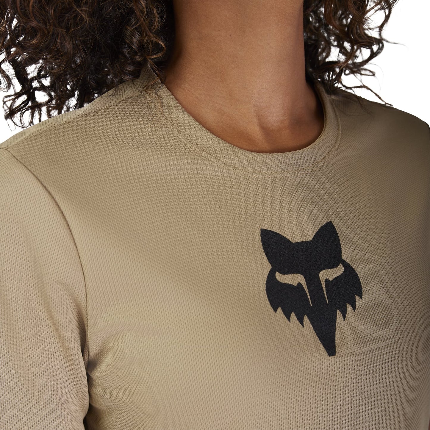 Maillot Mujer FOX RANGER HEAD Manga Corta Beige 2025