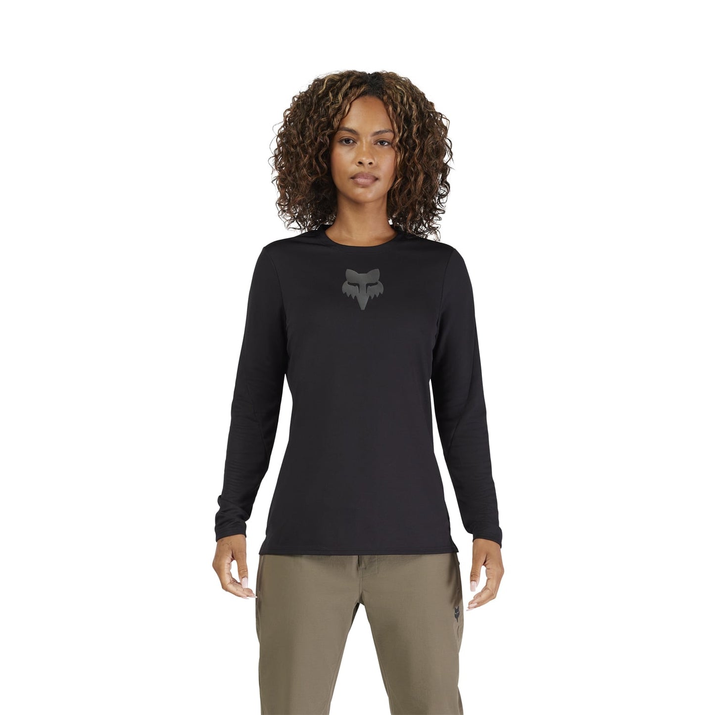 Maillot manga larga FOX RANGER HEAD Mujer Negro 2025