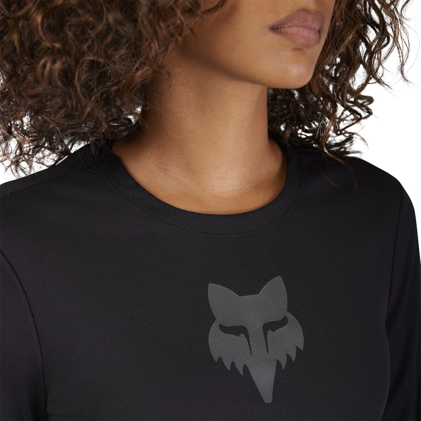 Maillot manga larga FOX RANGER HEAD Mujer Negro 2025