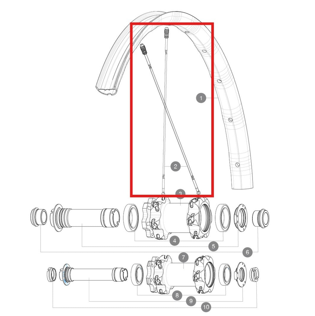 KIT DE 12 RADIOS DELANTEROS MAVIC CROSSMAX FIN/AV-AR DEEMAX PRO 27,5'' ALU 275MM