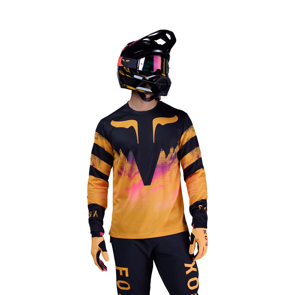 Maillot manga larga FOX RANGER KAIROS Negro/Naranja