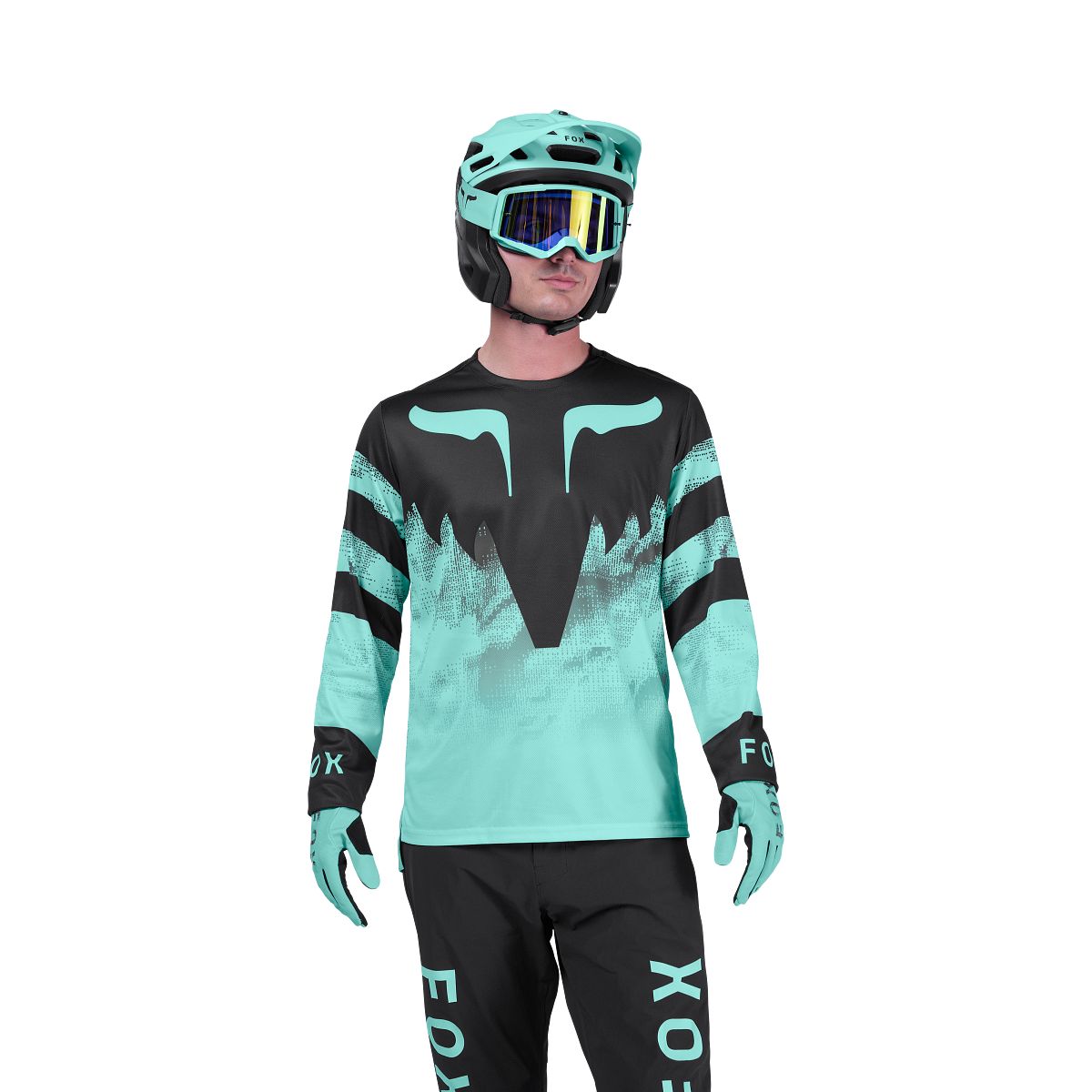 Maillot manga larga FOX RANGER KAIROS Negro/Azul