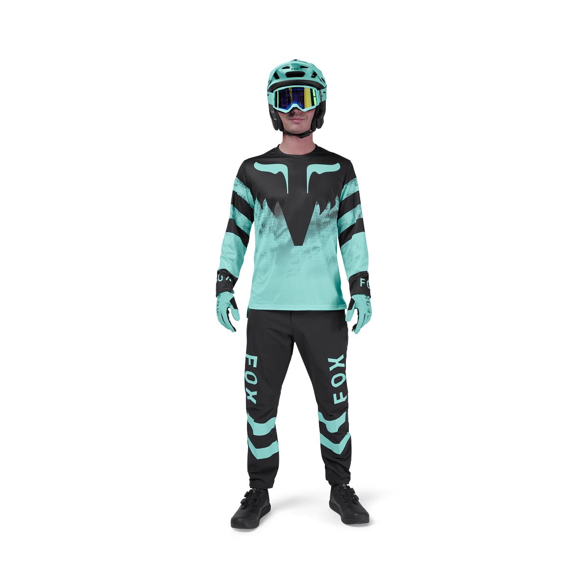 Maillot manga larga FOX RANGER KAIROS Negro/Azul