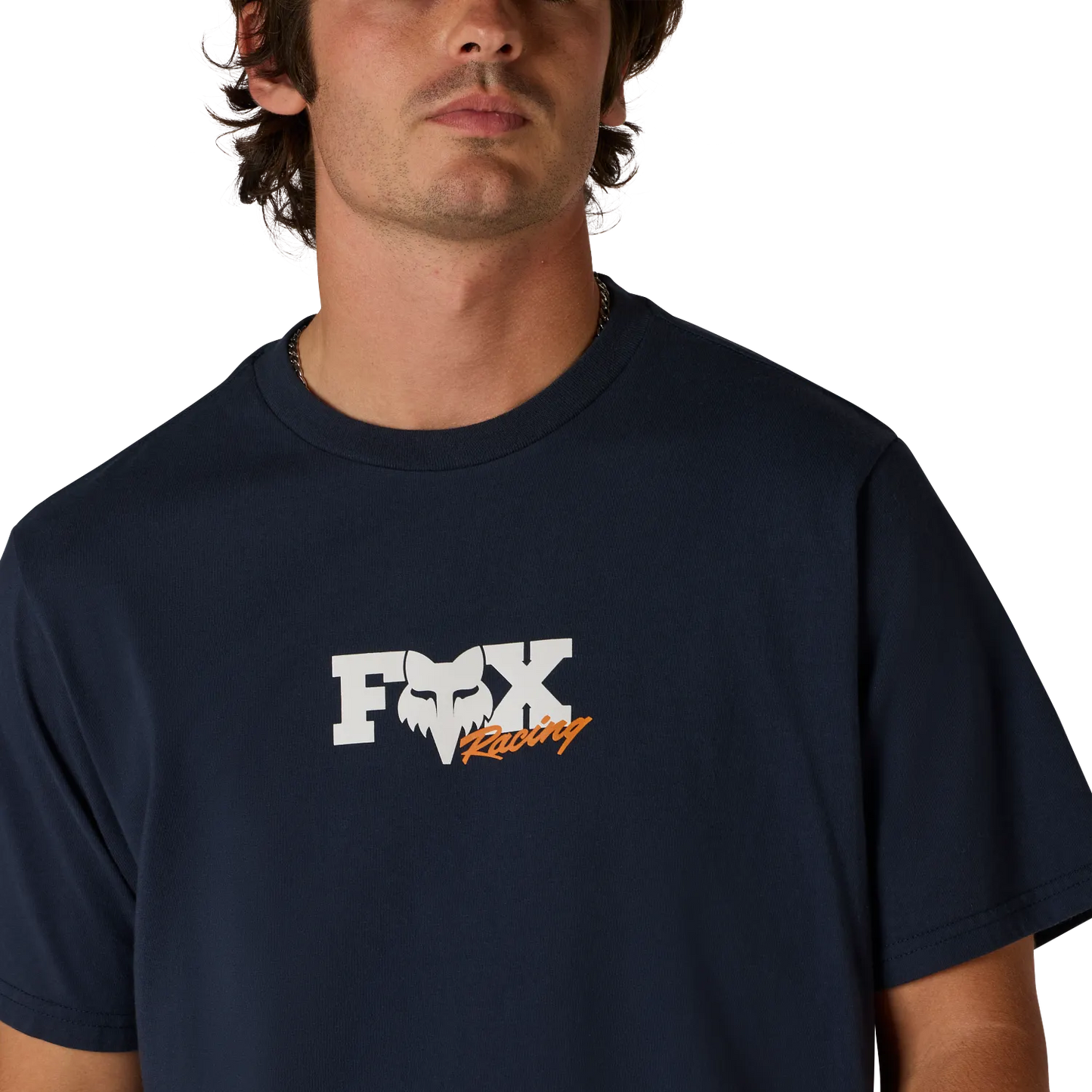FOX CHECKER 195 ORIGINAL Camiseta Manga Corta Azul Medianoche