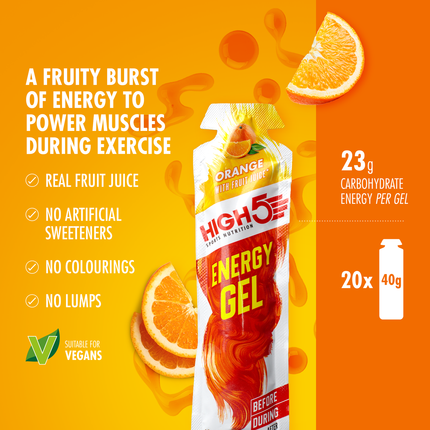 GEL ENERGÉTICO HIGH5 (40 g) Naranja