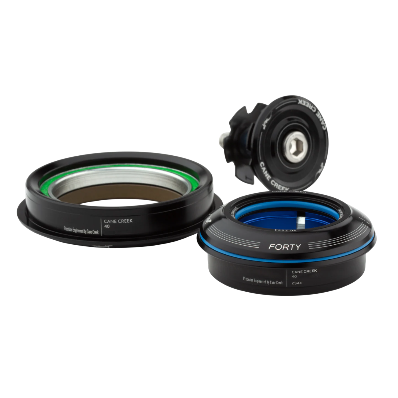 Juego de dirección CANE CREEK 40 Tapered, 1 1/8"-1.5", ZS44/28.6/H8 | ZS62/40, negro
