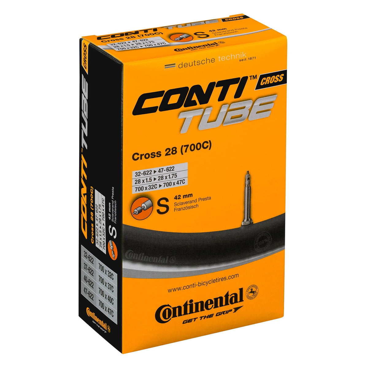 Cámara de Aire CONTINENTAL CROSS 700x32/47 - 29x1.25/1.75 Presta