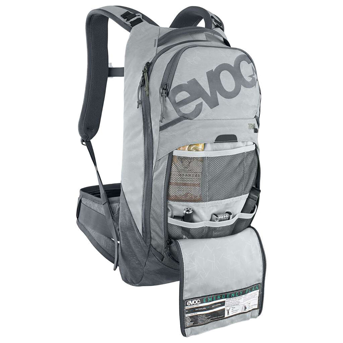 Mochila con Dorsal EVOC TRAIL PRO 10L Gris