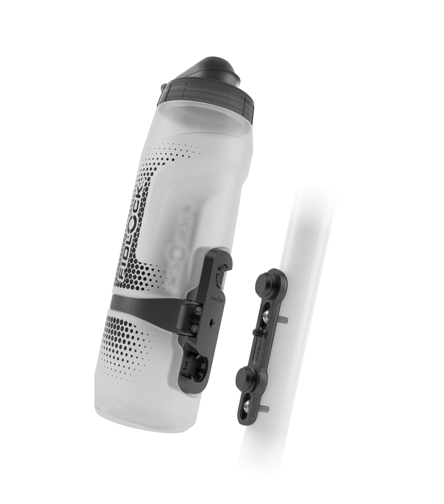 Kit portabidón y portabidón FIDLOCK TWIST BIKE BASE 800 ml Transparente