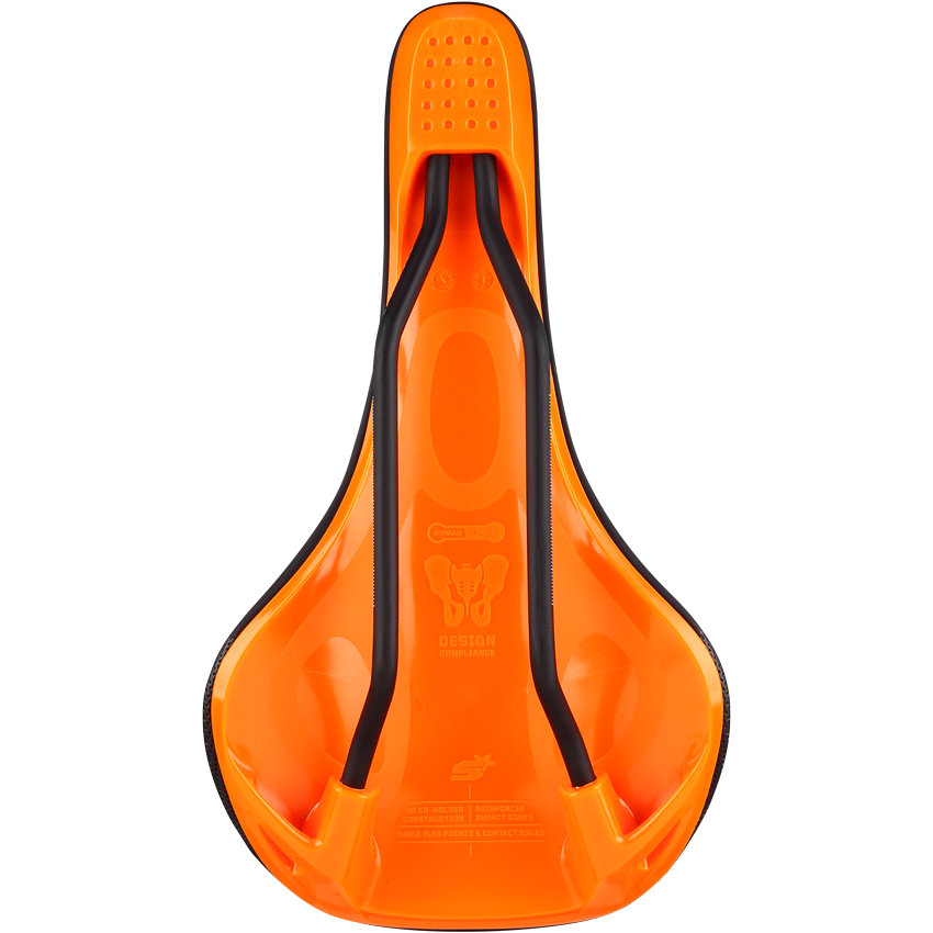 SPANK OOZY 220 Sillín 144mm CrN/Ti Rails Naranja