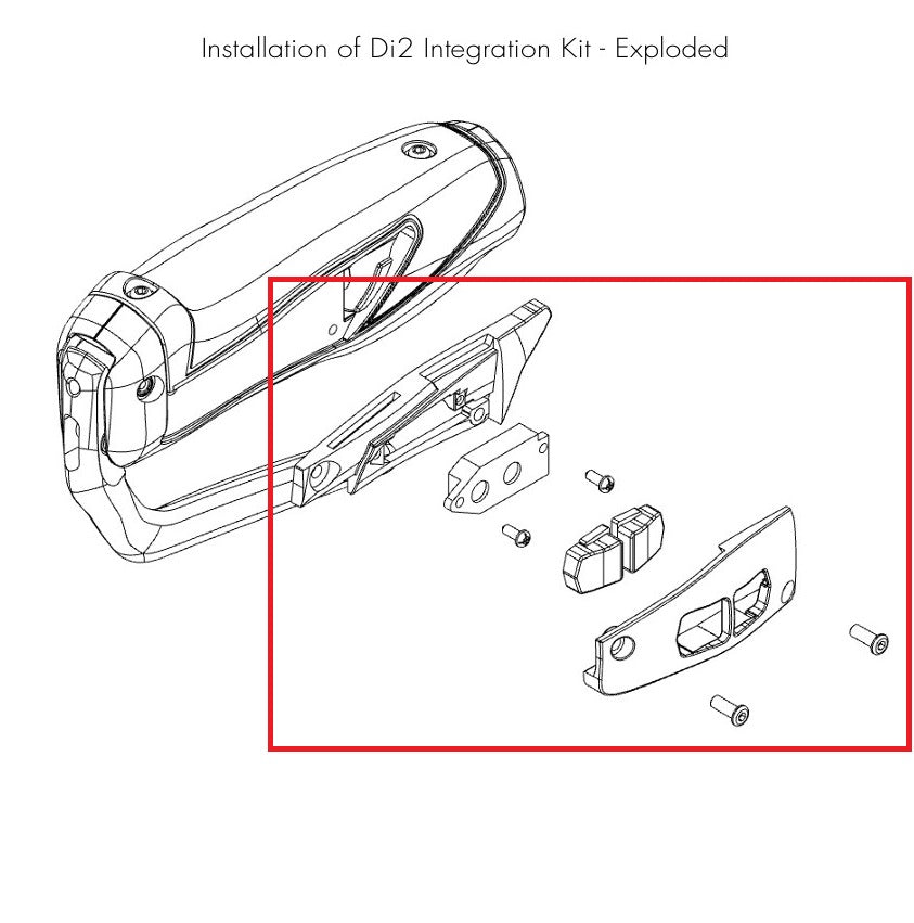 Kit adaptador DI2 para palancas TRP HD-T910/912 izquierda y derecha Negro