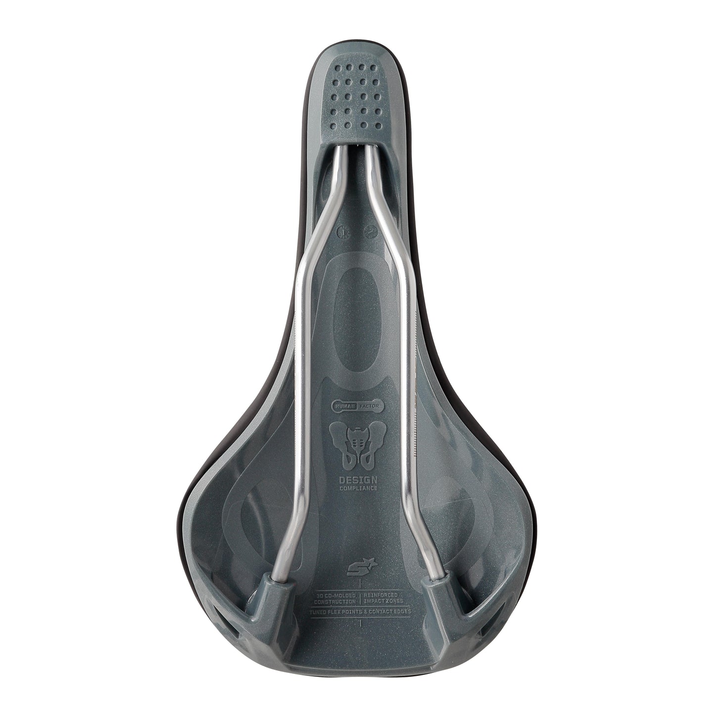 SPANK OOZY 220 Sillín 144mm CrN/Ti Rails Gris