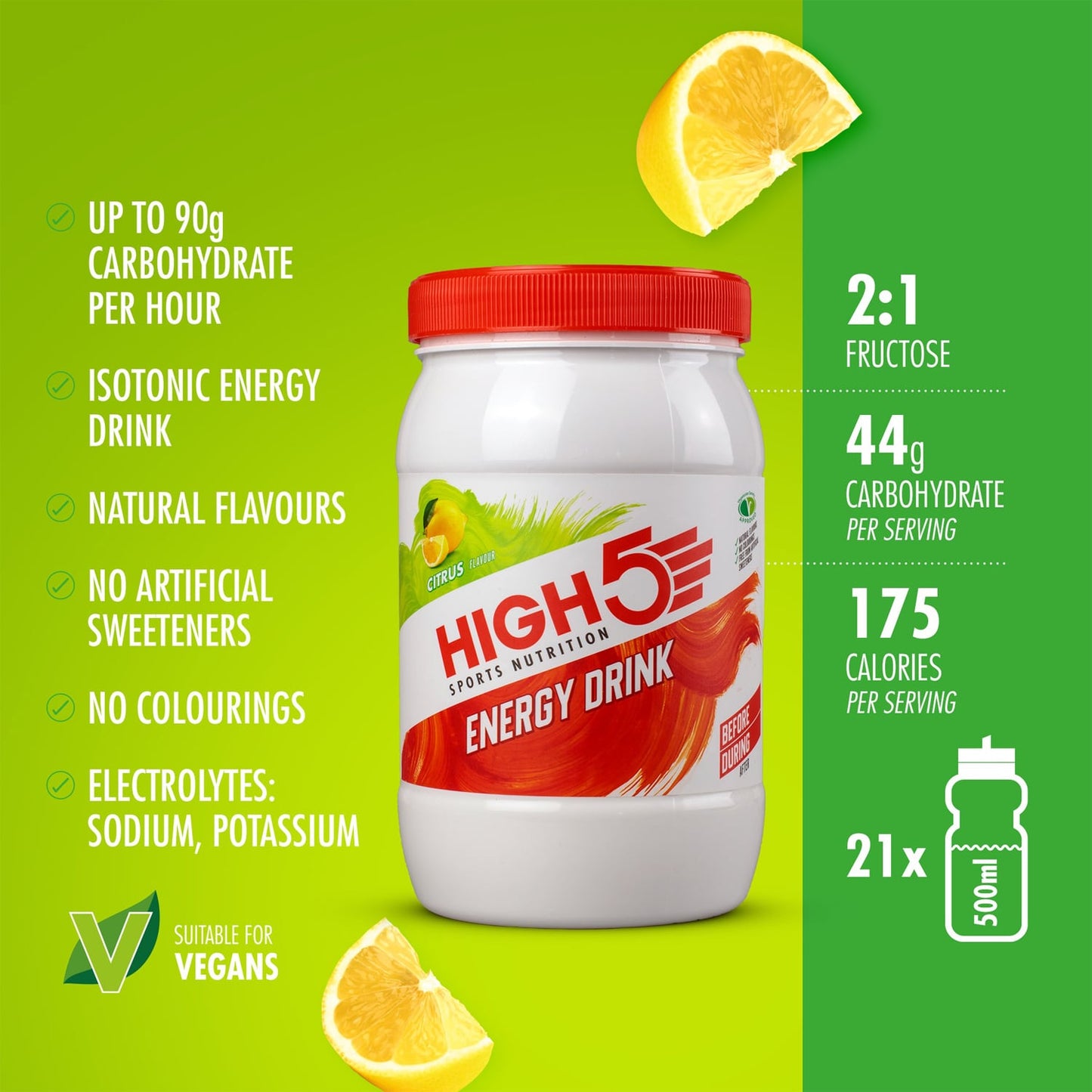 BEBIDA ENERGÉTICA High5 (1kg) Limón