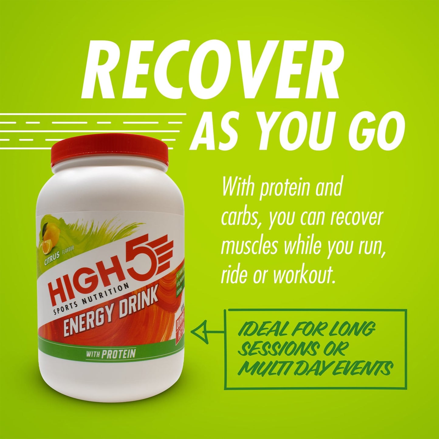 Bebida Energética High5 ENERGY DRINK PROTEIN (1.6kg) Limón