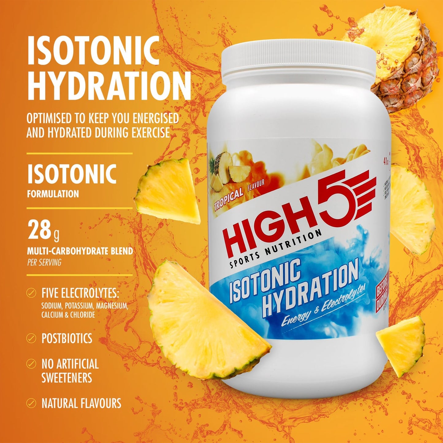 Bebida Energética High5 ISOTONIC (1.23kg) Tropical
