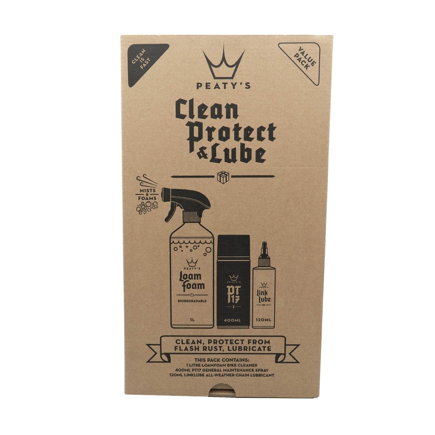 Kit de mantenimiento PEATY'S WASH PREVENT LUBRICATE STARTER PACK