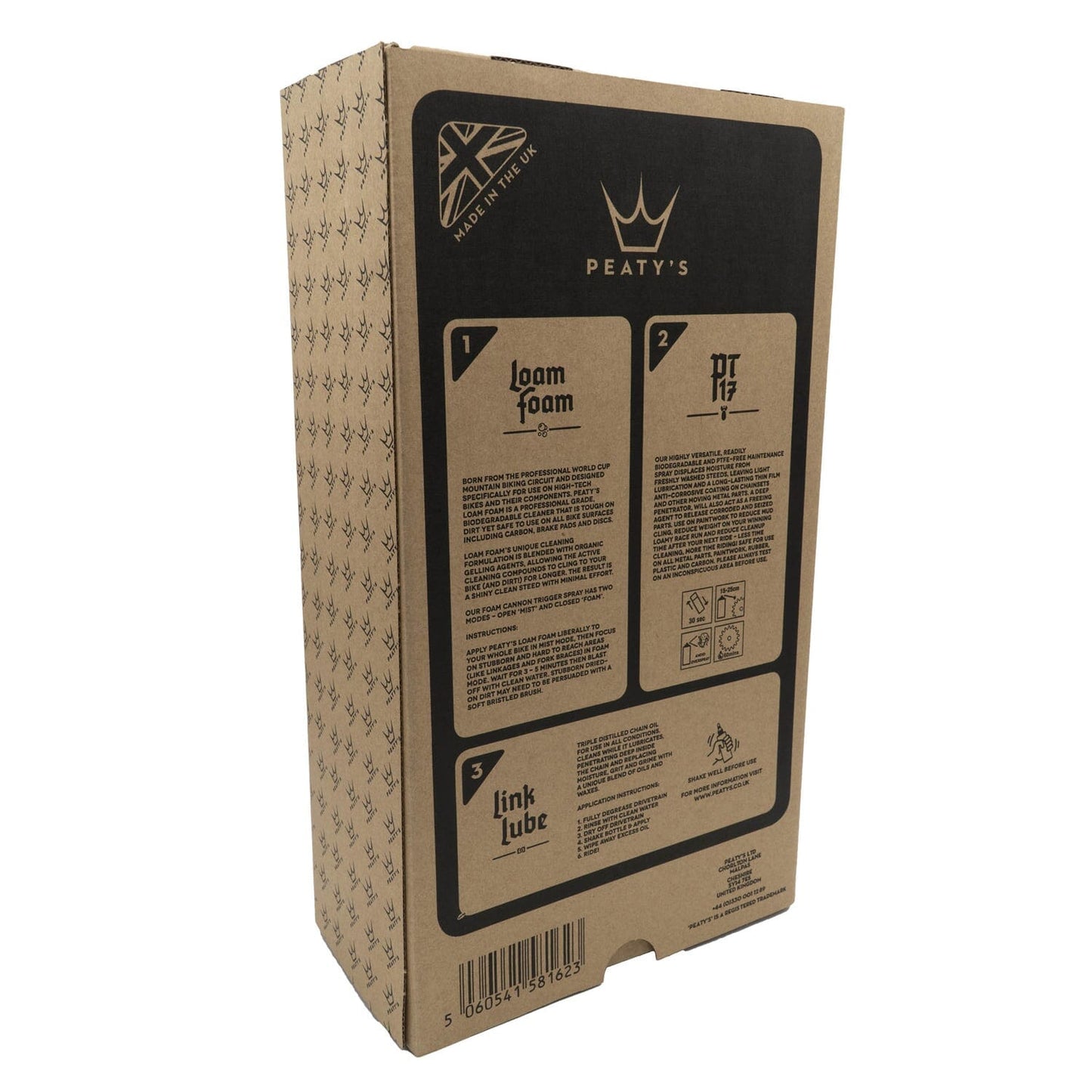 Kit de mantenimiento PEATY'S WASH PREVENT LUBRICATE STARTER PACK
