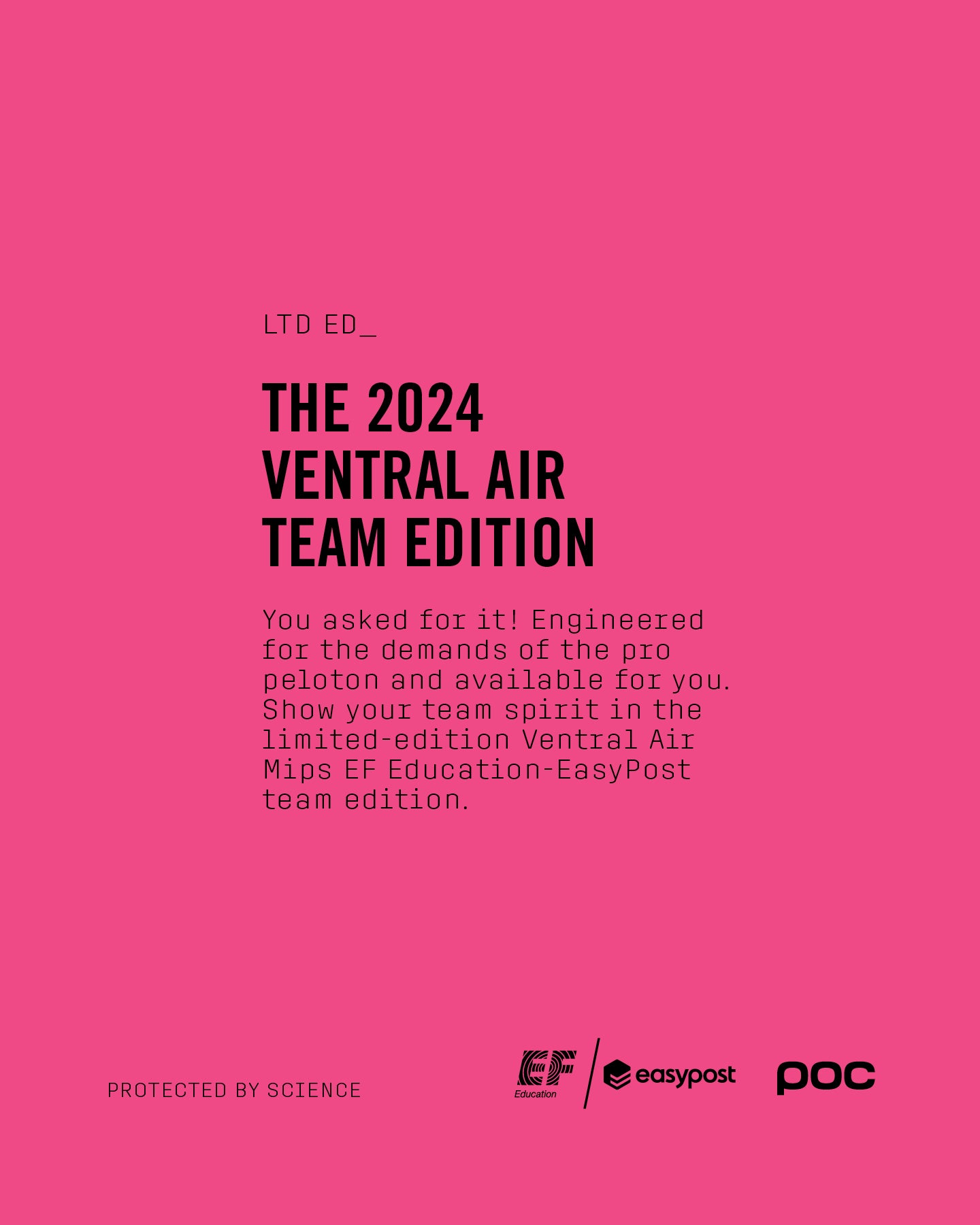 POC VENTRAL AIR MIPS EF Race team LIMITED Casco Carretera Rosa 2024