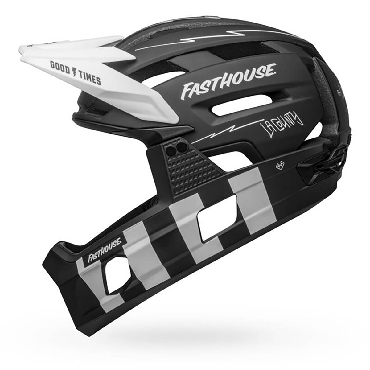 Casco MTB BELL SUPER AIR R MIPS FAST HOUSE Negro/Blanco