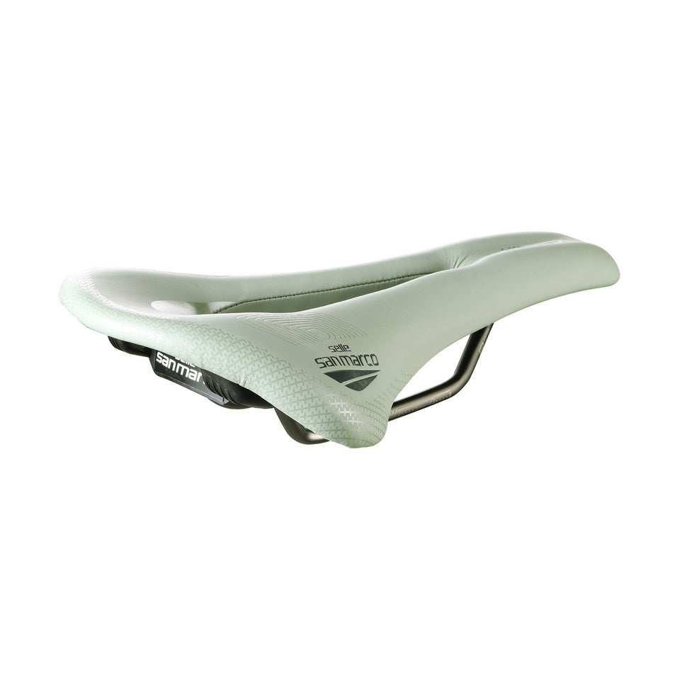 Sillín SAN MARCO ALLROAD SUPERCONFORT OPEN-FIT RACING L3 Ancho 146mm Raíles de acero Xsilite Sage Green