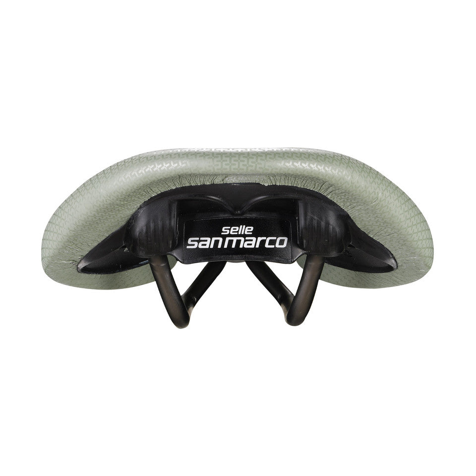 Sillín SAN MARCO ALLROAD SUPERCONFORT OPEN-FIT RACING L3 Ancho 146mm Raíles de acero Xsilite Sage Green