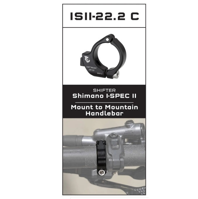 Adaptador de montaje WOLF TOOTH ShiftMount ISEV- 22 Shimano I-SPEC II Shifter > 22 mm Manillar