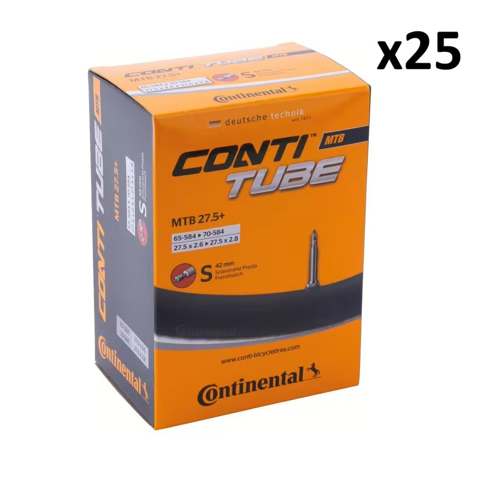 Cámara de aire CONTINENTAL 27.5x2.60-2.80 Presta 42mm (paquete de 25)