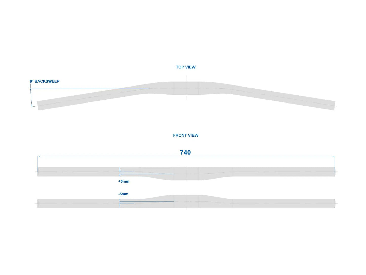 RITCHEY RL1 Percha plana 740mm Negro