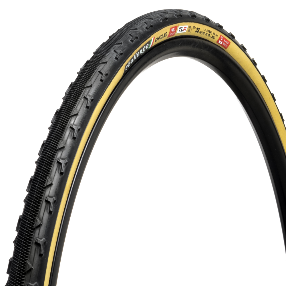 Neumático CHALLENGE OPEN CHICANE 700x33c Tubeless Ready Beige