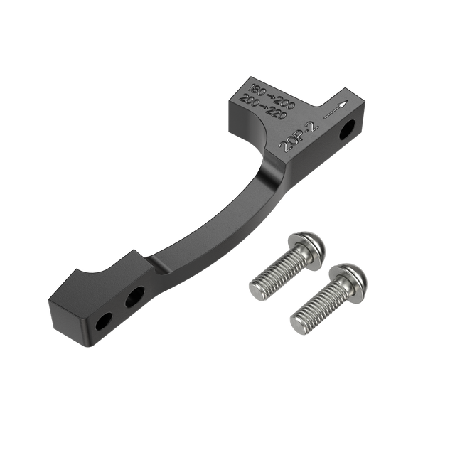 PM / PM SRAM P2 Disc 200/220mm (+20mm) Adaptador de estribo delantero / trasero + Tornillos y pernos de acero inoxidable