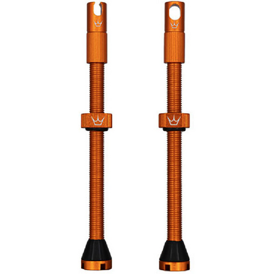 PEATY'S x Chris King MK2 Presta 80 mm Válvulas Tubeless (x2) Naranja