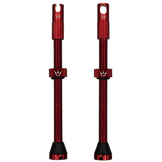 PEATY'S x Chris King MK2 Presta 80 mm Válvulas Tubeless (x2) Rojo