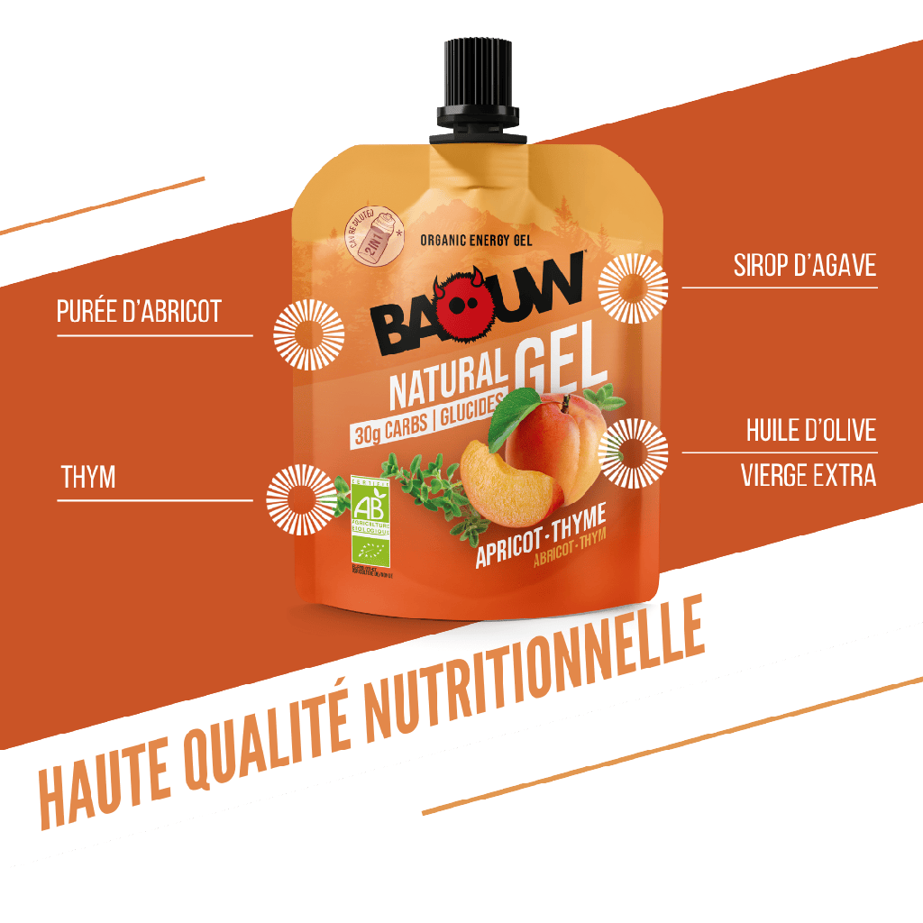 BAOUW Gel Energizante Orgánico Albaricoque-Timo (85g)