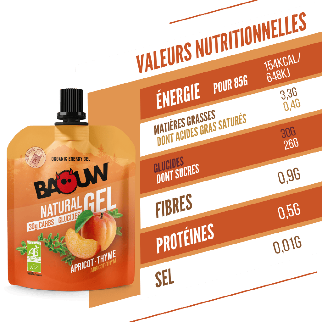 BAOUW Gel Energizante Orgánico Albaricoque-Timo (85g)