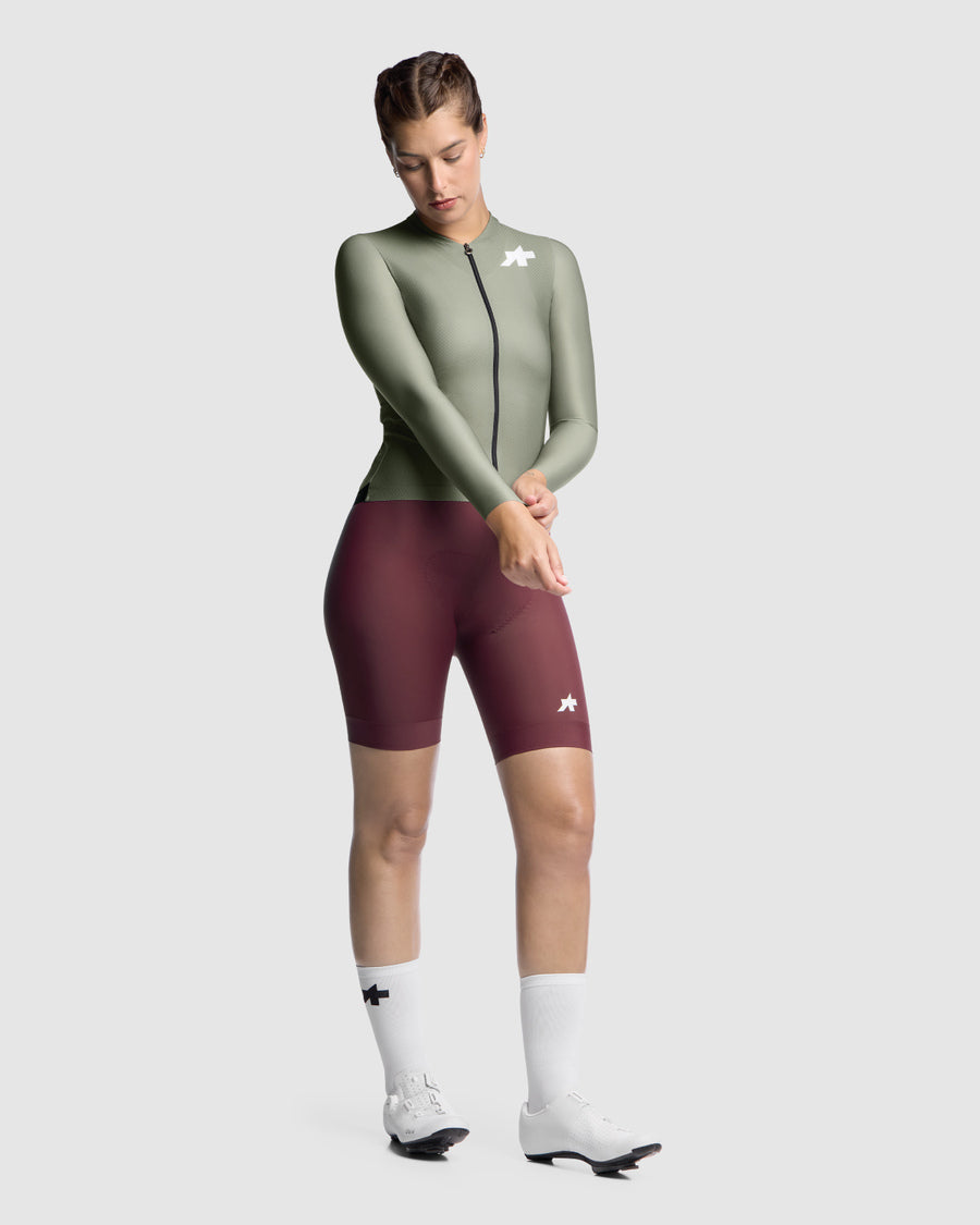Maillot ASSOS UMA GT S11 EVO Mujer manga larga Verde