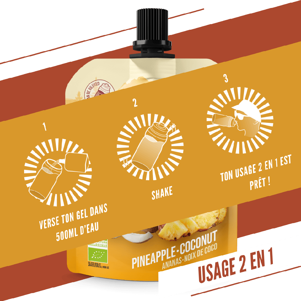 BAOUW Gel Energético Piña/Coco Ecológico (85g)