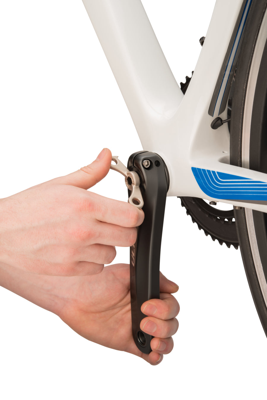 Park Tool BBT-10.2 aflojando un tapón de ajuste Hollowtech II