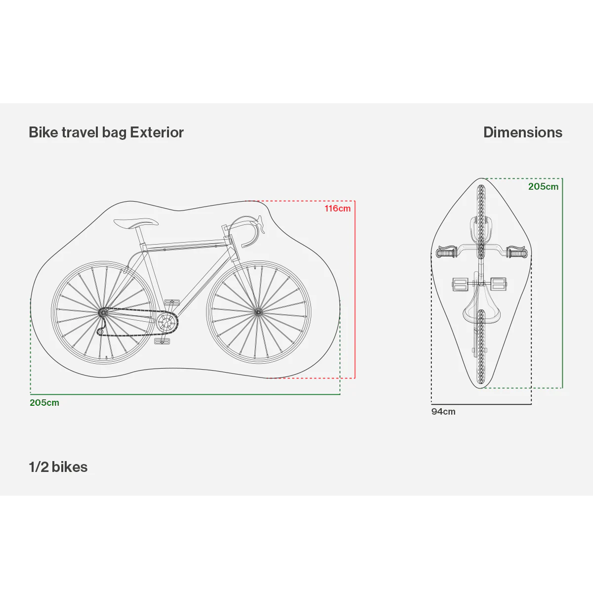 Funda protectora para portabicicletas BUDS CAR BIKE RACK AND RAIN COVER 1/2 Bikes
