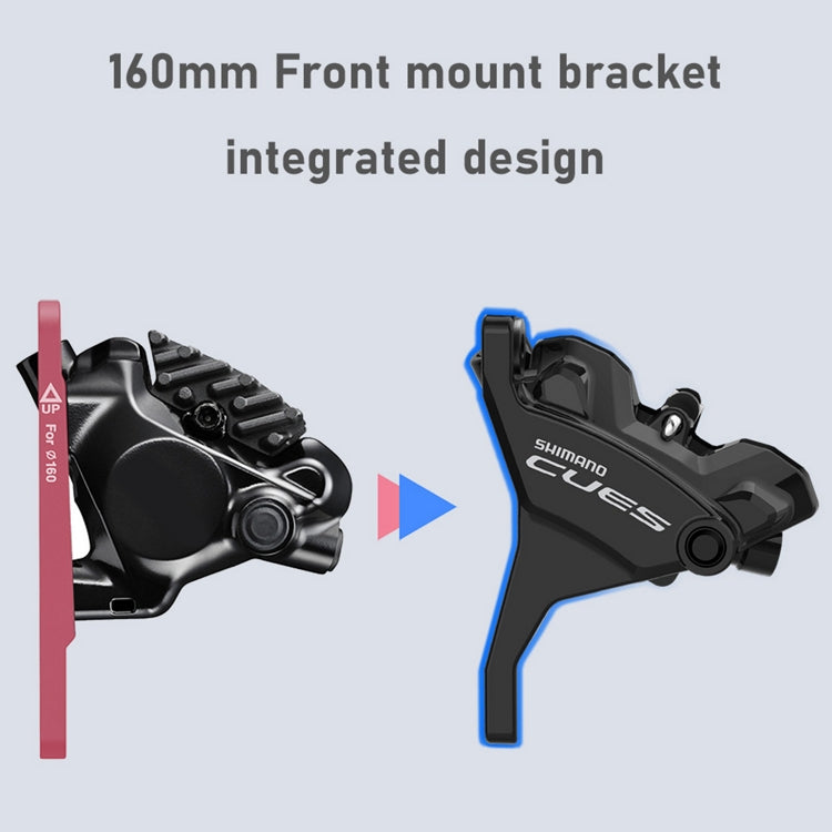 SHIMANO CUES U6030 Mono Flatmount Discless Palanca izquierda y pinza delantera